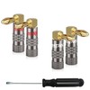 InnoStars Right Angle Banana Plugs (2 Pairs, 4 Pcs), 90