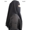 MyBatua 3 Layers Saudi Niqab In Breathable Black Georgette, Face