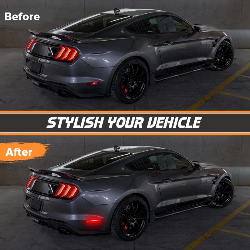 Aexploer LED Side Marker Lights Compatible with Mustang S550 GT