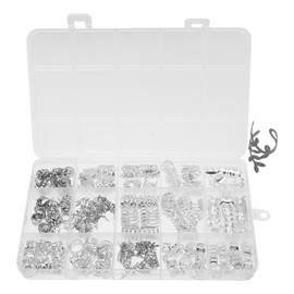 Baluue 210pcs Adjustable Metal Hair Cuffs and for Braids Dreadlocks and Viking and Vintage Style Hair Jewelry Accessories for Women Silver Design