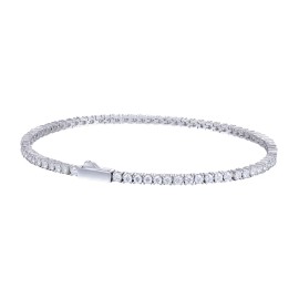 In Stock Hip Hop Women 3mm 4mm 5mm 925 Sterling Silver VVS Moissanite Tennis Chain Fine Jewelry Iced Out Diamond Tennis NecklaceColor: 2mm-White Gold, Length: 24inches