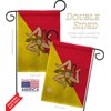 Sicily Burlap Garden Flag Set Wood Dowel Regional Nationality Nation