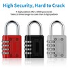 3 Pcs Combination Padlocks, 4 Digit Combination Padlocks Lock, Heavy