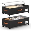 Eastherry Under Bed Storage Containers with Wheels, 9.5 inches Higher