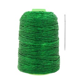 Mandala Crafts Green Whipping Twine Lacing Cord Wax String - 2mm 164 YDs Waxed Twine Coated Lashing Cord Tie Dye String - Waxed Thread Waxed Cord for Sail Twine