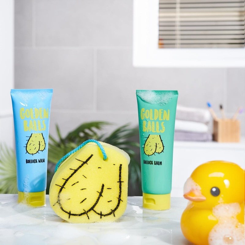 Golden Balls, Balm & Sponge Set - For Your Private