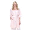 PJ Harlow SHALA-Rib Knit Camono Robe With Satin Belt And
