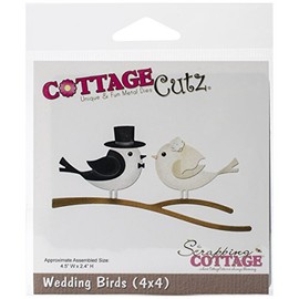CottageCutz Die Cuts, 4 by 4-inch, Wedding Birds