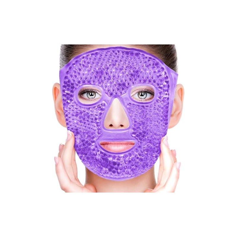 Antifaz de Gel para Cara Frío/Caliente con Respaldo de Felpa