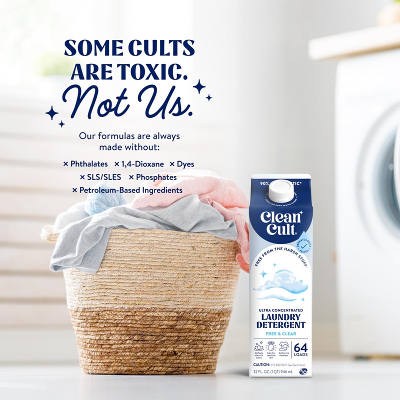 Ultra Concentrated Liquid Laundry Detergent Soap, 64 loads (32 oz),