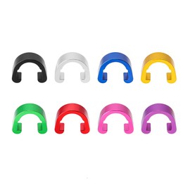BANYUP 10 Pcs Aluminum Alloy Bike Cable C-Clips Brake Cable Housing Clip Fixed Clamps Brake Derailleur Shifts Cable Clip Aluminum Alloy Bike Cable C-Clips Mountain Bike Gear