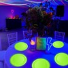 APUXXJUPA Glow in the Dark Neon Birthday Plates, 50 Pcs