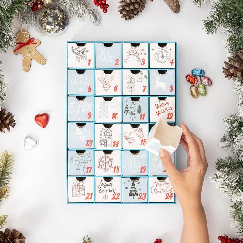 Fill Your Own Advent Calendar 24 Days Reusable 1-24 Empty