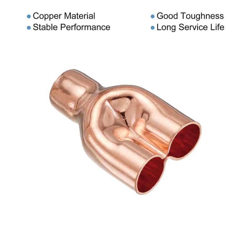 MECCANIXITY Tee Y Type Copper Fitting Welding Joint Split Union