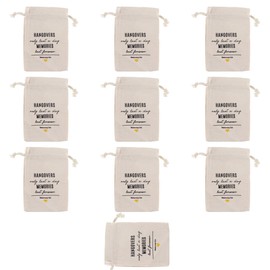 Gorise 10 Pcs Hangover Kit Bags Cotton Drawstring Gift Bags for Bridesmaids Bachelorette Party Wedding Favors Decorative Pouches
