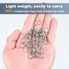HUSAIHU 30Pcs Key Ring Hoops (10mm), Round Silver Key Rings,