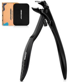 Toenail Clippers for Seniors, Angled Head Large Toe Nail Clippers for Thick Toenails, Wide Jaw Clippers, Heavy Duty Ergonomic Anti-Splash Cutter with Curved Blade, Upgraded Long Handled Design