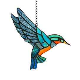 Hummingbird Suncatcher for Window, Stained Glass Window Hanging Hummingbird Gifts Sun Catchers Indoor Window Christmas Or Birthday Gifts Ornaments House Decor