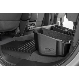 Rough Country Under Seat Storage for Chevy Silverado 1500 (2019-2024) & 2500HD/3500HD (2020-2024) - Custom-Fit Under Seat Truck Storage, Silverado Underseat Storage - Durable, Anti-Skid Thermoplastic