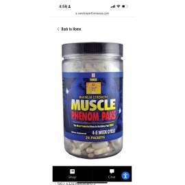 Sandco Maximum strength Muscle Phenom packs 4-6 Week cycle 02/2026 Vitamins