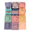 12PCS Children Silicone Building Blocks Soft DIY Educational Chewable Animals