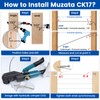 Muzata 100 Pack 1/8" Cable Railing Hardware Kit Swage Lag