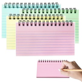 Revision Cards, 200 Sheets Flash Cards Lined Revision Easy Flip Record Cue Cards for Office Meeting, School Learning, Memory, Sticky Note (Blue, Pink, Green and Yellow)