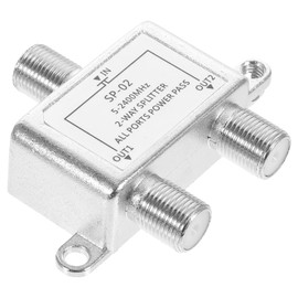 DOITOOL Amplified Coaxial Splitter 2-Way Tv Signal Splitter Coaxial Accessory for Satellite 5-2400mhz Craftsmanship