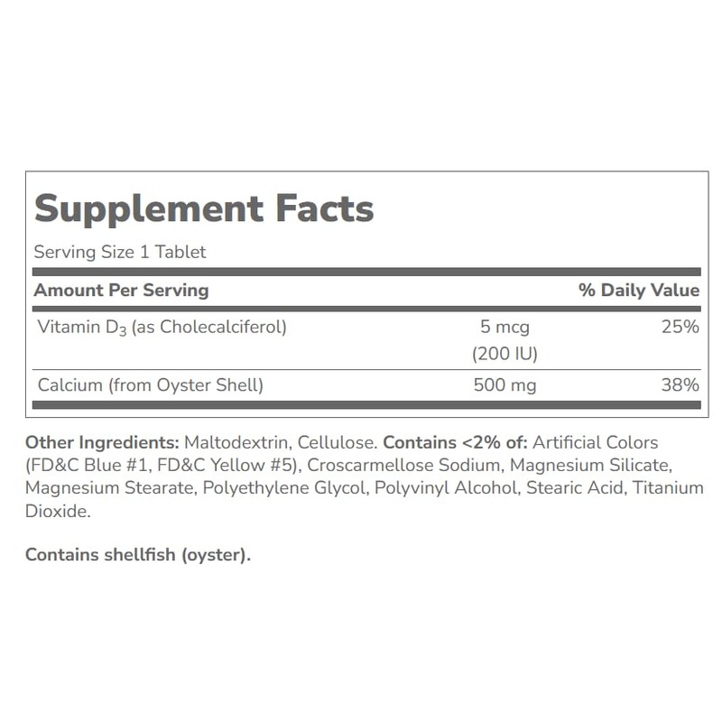 21st Century Calcium 500 + D3 500 Mg/200 Iu 90