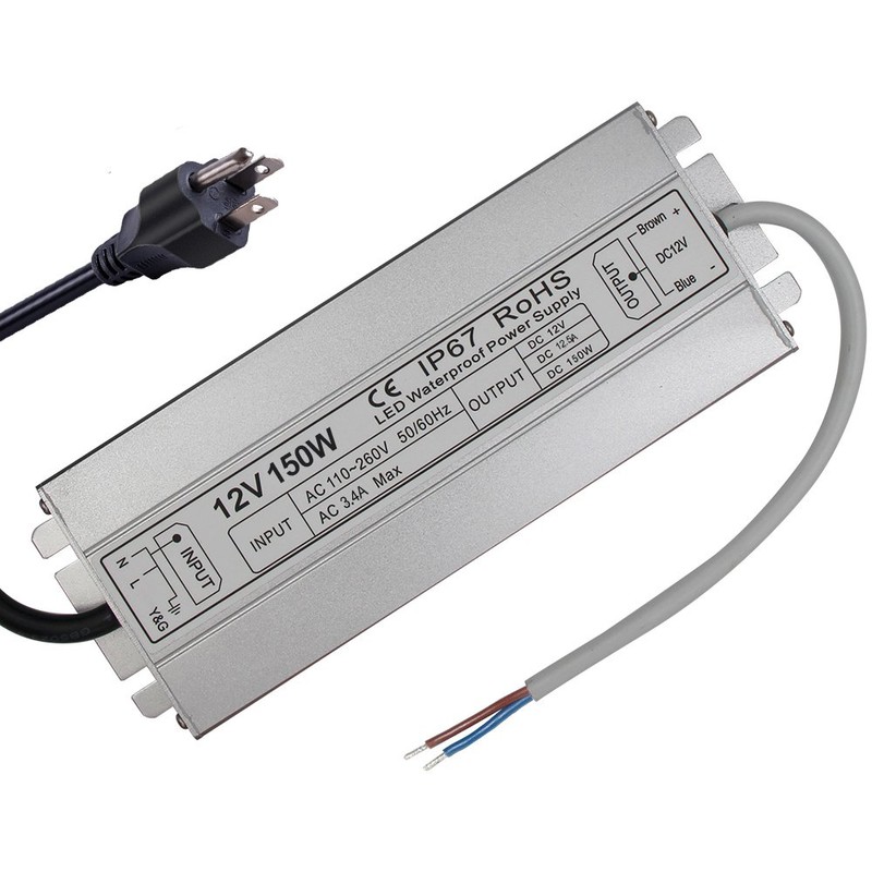 LED Driver Waterproof IP67 Power Supply 150W 12V DC 12.5a