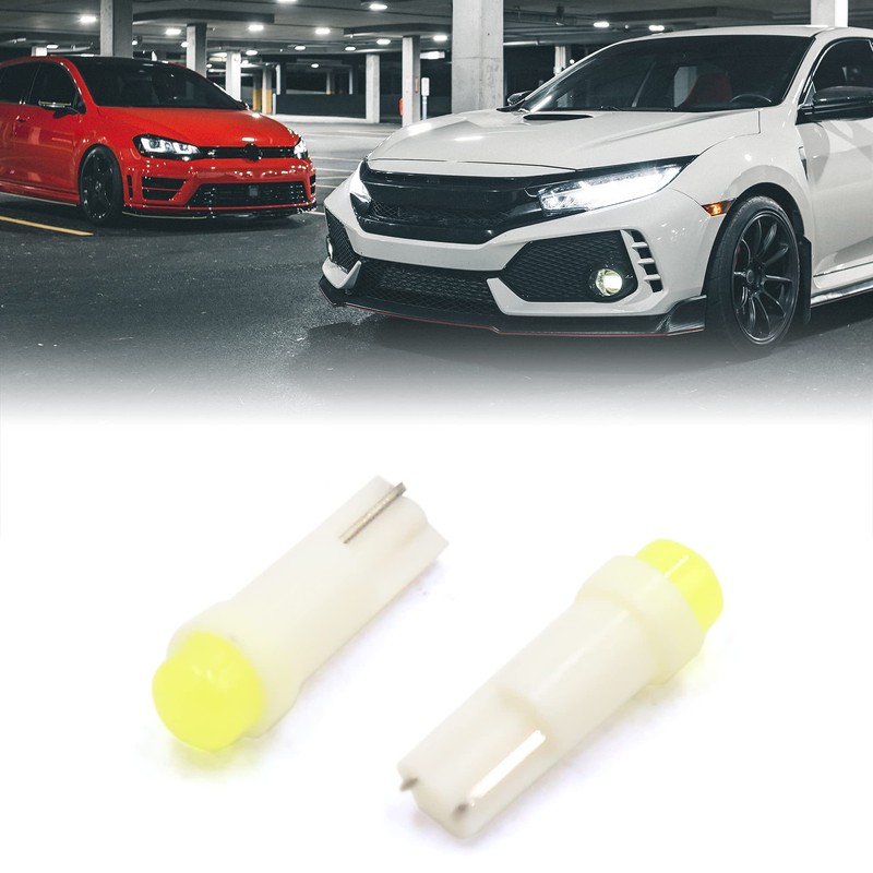 sourcing map 20Pcs 12V T5 White LED Car Light Interior