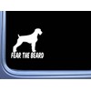 Fear The Beard German Wirehaired Pointer M341 6 inch Sticker