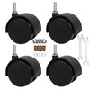 2" Stem Casters Replacement Casters Threaded Swivel Furniture Caster Wheels