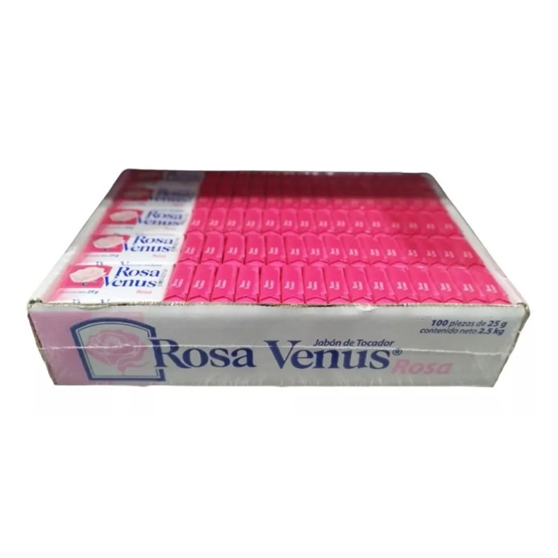 Rosa Venus Jabón Rosa Venus Caja Con 100 Piezas 25gr