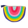 Draeger Paris Rainbow 100% Cotton Zip Wallet with Pom Pom
