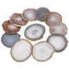 Rockcloud 1 PC Gold Plated Edge Agate Slices Geode Stones,Place