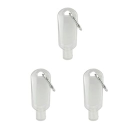 3Pcs Transparent Portable Hot Sauce Keychain Bottles, Refillable Travel Size Hot Sauce Keychain for On-The-Go, Mini Ketchup Containers , 2oz/50ml Bottles,Sauces,Gravies and Marinades,Hot Sauce