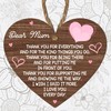 Wooden Heart Plaque Gift for Mum - Heartfelt Gift For
