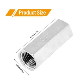 EIROVYA 1 Piece Brass Check Valve 1/8 Inch Hexagonal Stop Check Valve for Disposable Transfer of Liquids, b