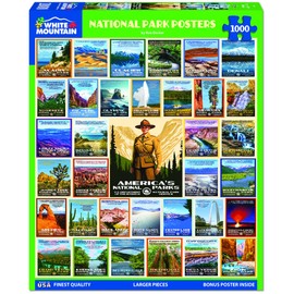 White Mountain Puzzles - National Park Posters - 1000 Piece Jigsaw Puzzle for Adults & Kids - Fun Family Activity - 24"x30"