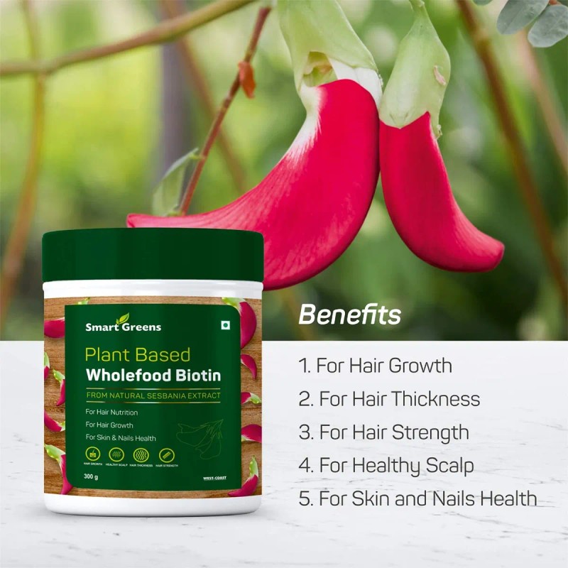 India Polvo Biotina Vegana Para Cabello 300g
