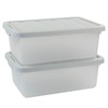 Easymanie 2 Pack 14 Quart Latching Storage Bin, Plastic Storage