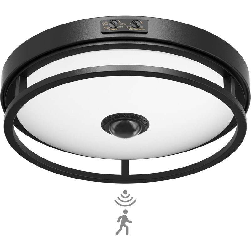 OYKYOHEI Motion Sensor Outdoor Ceiling Light, Flush Mount LED Ceiling