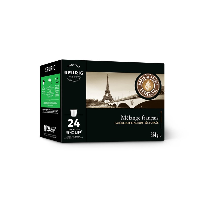 Barista Prima French Roast K-Cup Coffee Pods, 24 Count For