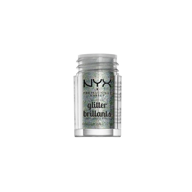 NYX Professional Makeup, Glitter para rostro y cuerpo, Tono Crystal,