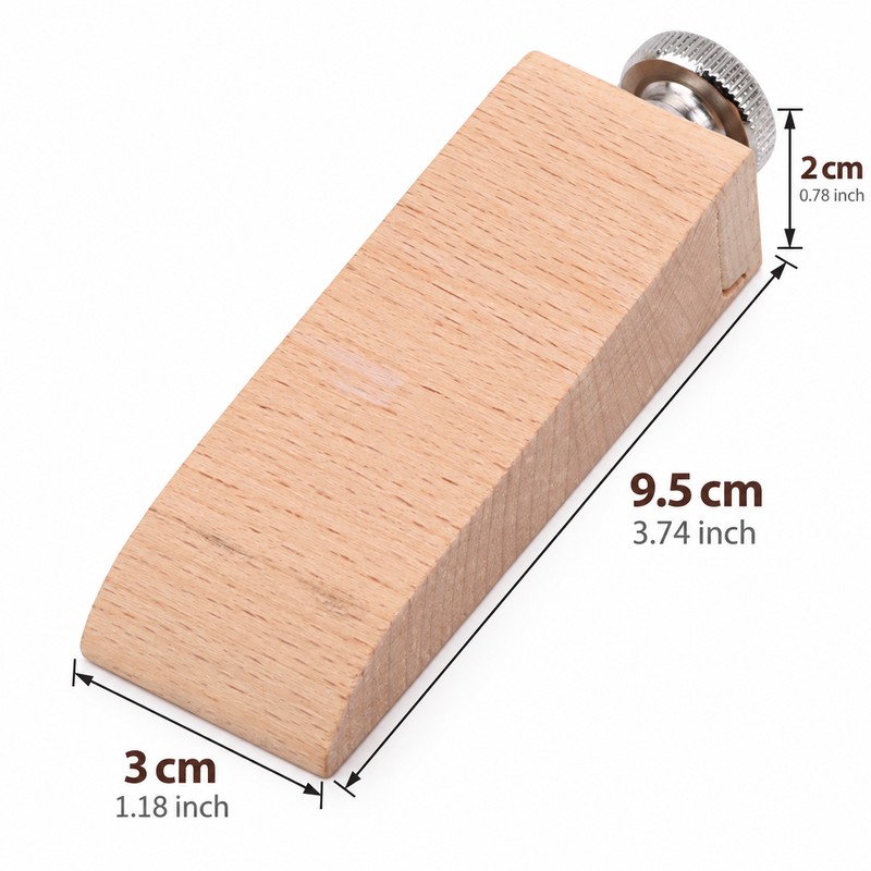 Beech Wood Leather Edge Sanding Block with Screw Clamp –
