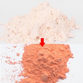 Photochchromic pigment, colour change in sun light or UV radiation, decoration (orange yellow)