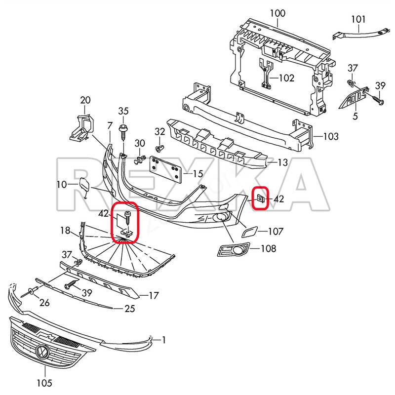 Rexka 20 Sets T25 M5 Fender Liner Bumper Cover Splash