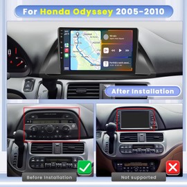 8 Core 4+64GB for Honda Odyssey 2005-2010 Android 13 Car Stereo Wireless Apple Carplay, 10.1 Inch IPS Touchscreen Car Radio Receiver with 59 Themes Customize APPs Support GPS Navigation