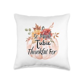 So Much Tubie Thankful For - Gtube, tube feeding Throw Pillow